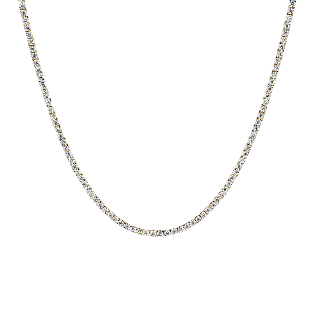 1부 화이트 랩다이아몬드 테니스 목걸이(3.0mm)