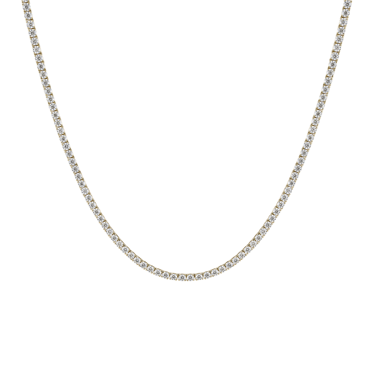 1부 화이트 랩다이아몬드 테니스 목걸이(3.0mm)