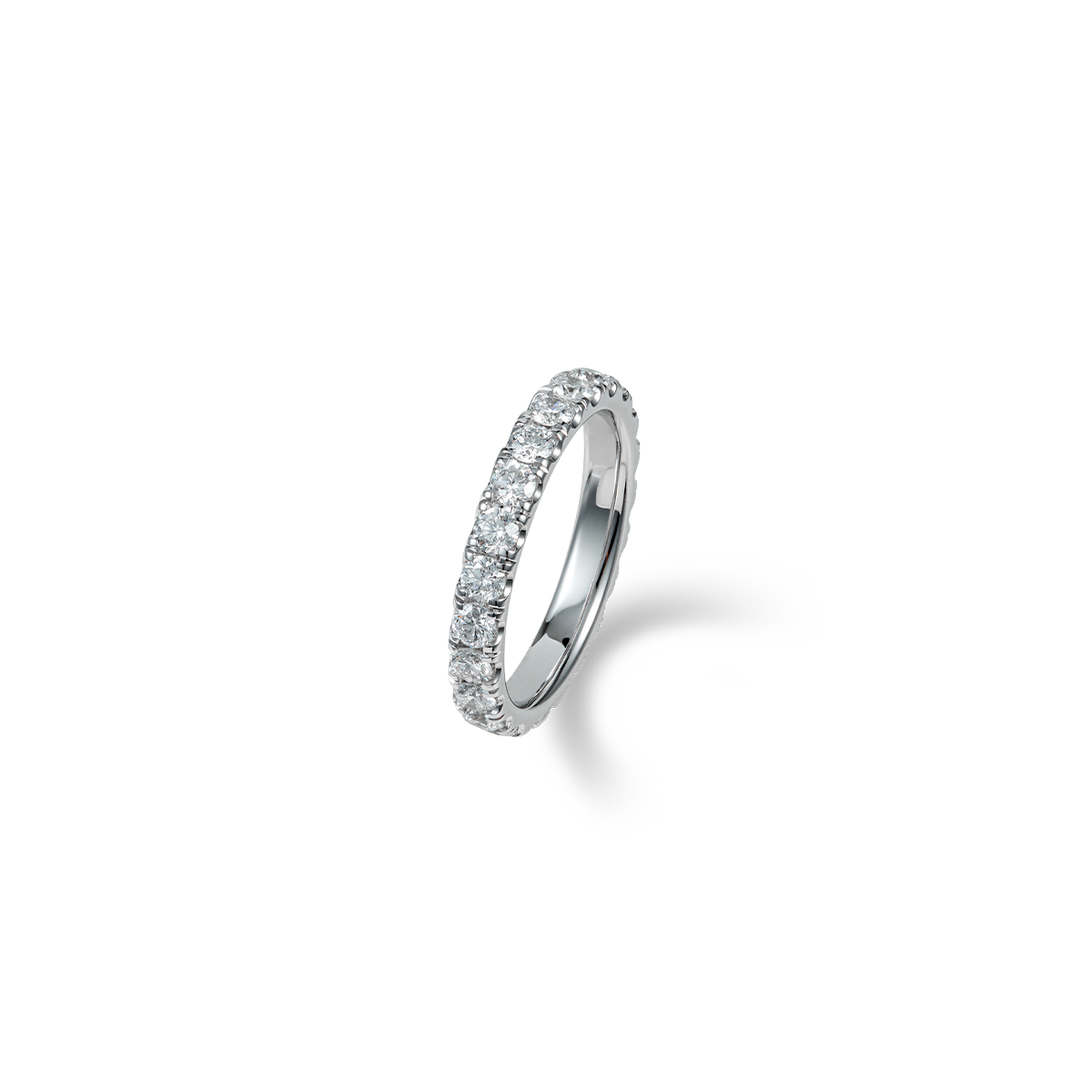 2.5mm V스플릿 랩다이아몬드 이터니티 반지