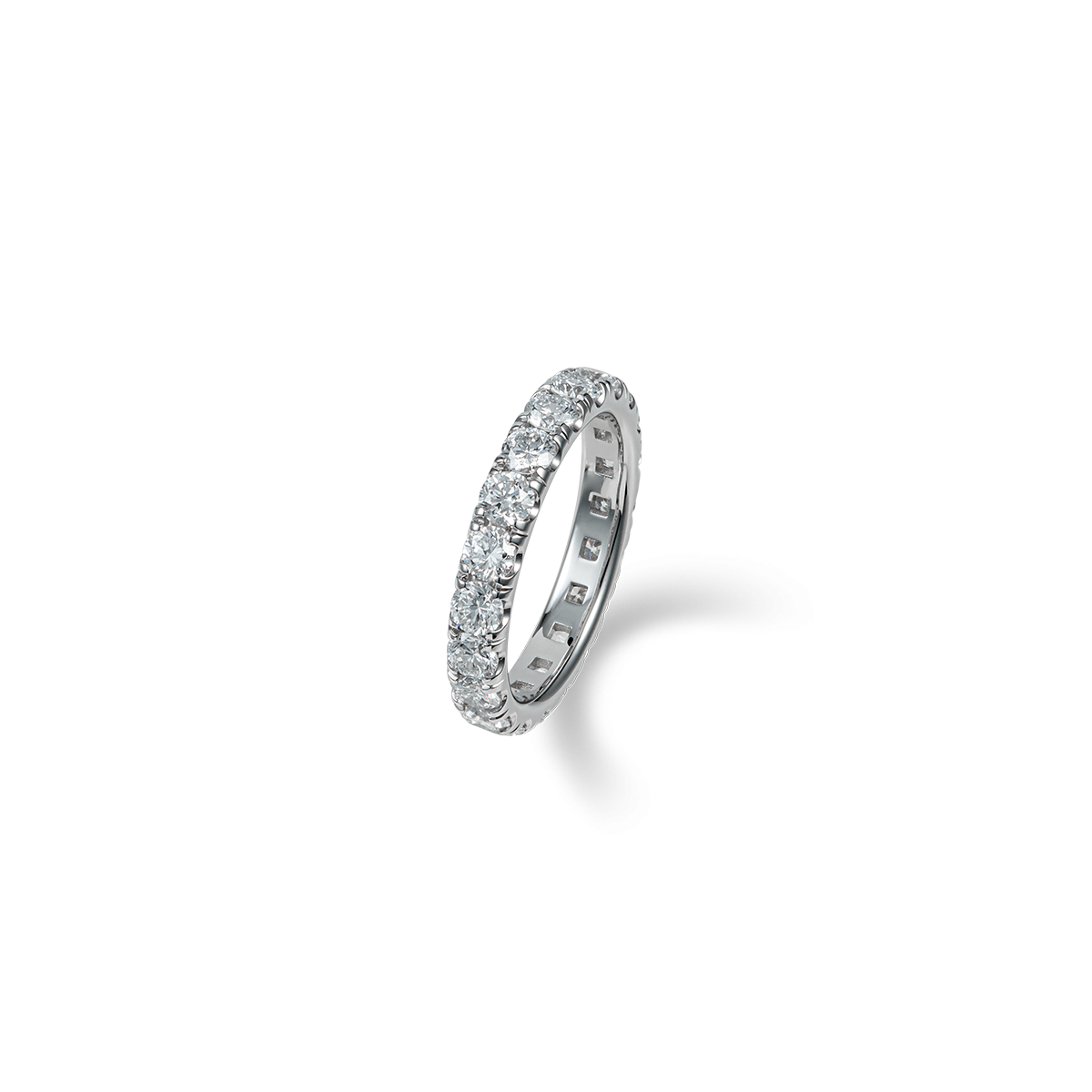 3.0mm V스플릿 랩다이아몬드 이터니티 반지