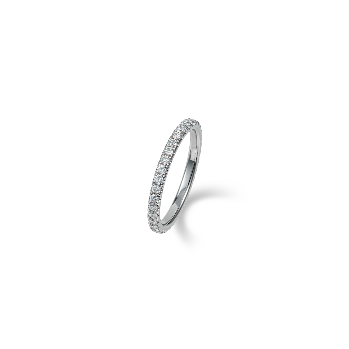 2.0mm V스플릿 천연다이아몬드 이터니티 반지