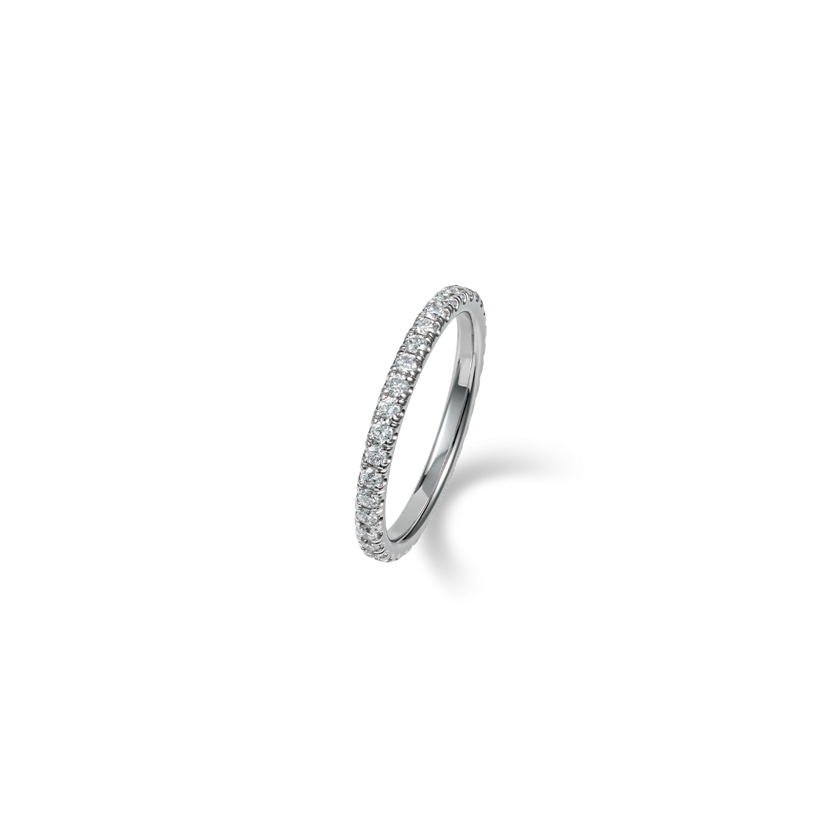 2.0mm V스플릿 천연다이아몬드 이터니티 반지